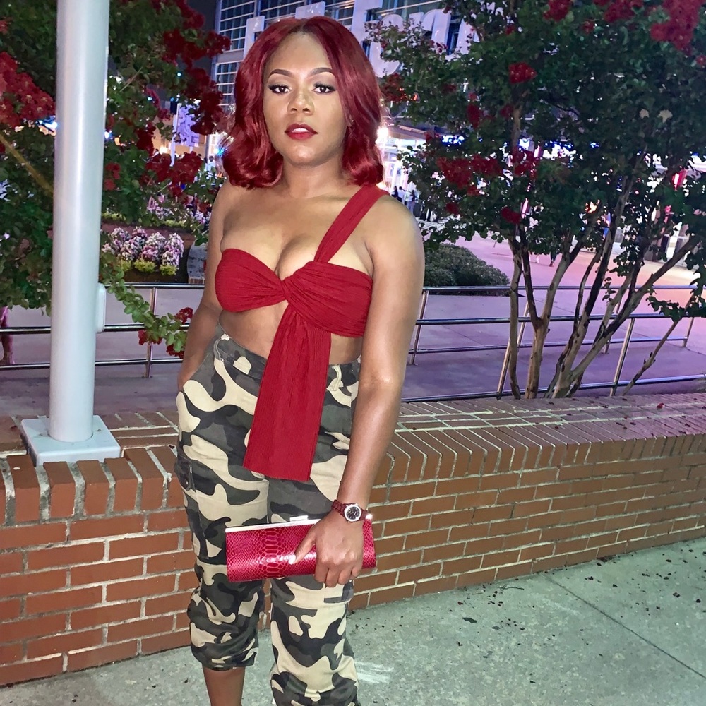 Fancy red crop top